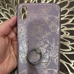 Dusty Rose Chrome Floral iPhone Case